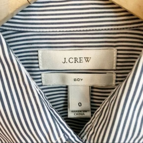 J. Crew | Everday Shirt Striped Poplin Sz. 0 - Picture 6 of 7